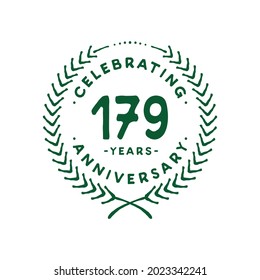 179 years design template. 179th vector and illustration.