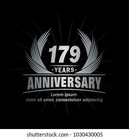 179 years vector and illustration template.