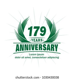 179 years vector and illustration template.