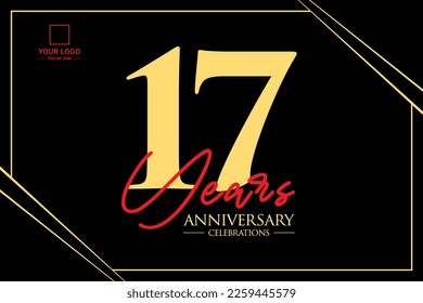 17th anniversary celebration logo design concept. Logo Vector Templates