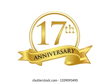 17th anniversary celebration logo vector