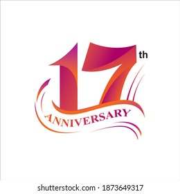 17th Anniversary Logo Vector Design