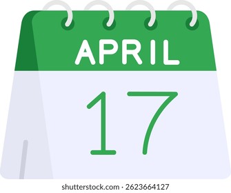 17th of April Line vector Icon Design