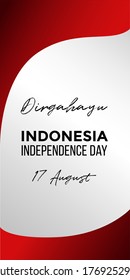 17th August Indonesia Independence Day poster, bunting, banner design concept. Vector illustration.