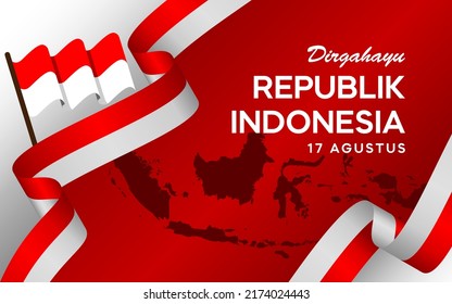 17th August Indonesia Independence Vector Red Stock Vector (Royalty ...