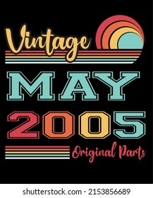 17th Birthday Vintage Legends Born In May 2005 17 Years Old svg