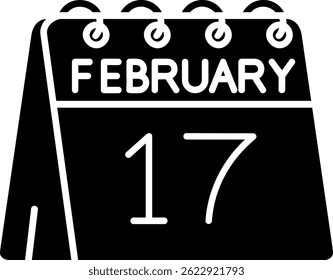 17th of February Line vector Icon Design