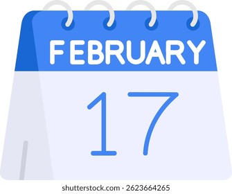 17th of February Line vector Icon Design