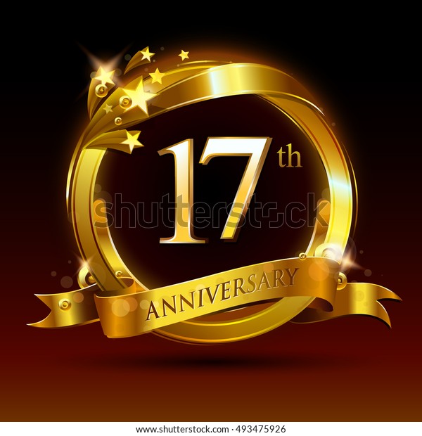 17th-golden-anniversary-logo-17-years-vector-de-stock-libre-de