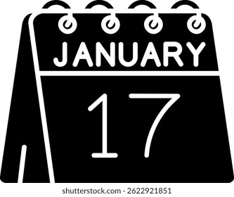 17. Januar Linie Vektor Icon Design