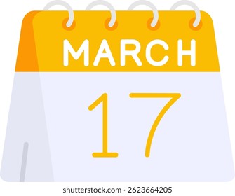 17th of March Line vector Icon Design