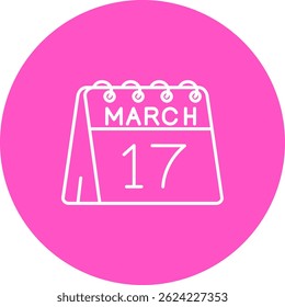 17th of March Line vector Icon Design