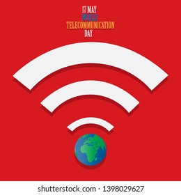 17th May World Telecommunication Day illustration vector file