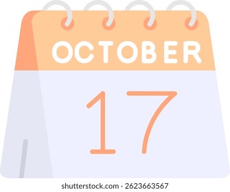 17 de outubro Linha vetor Ícone Design