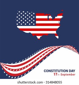17th September America Constitution Day Poster Design template