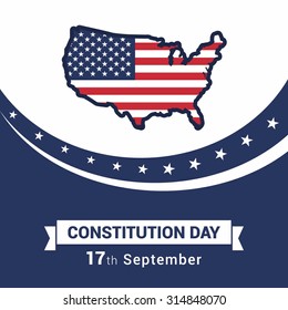 17th September America Constitution Day Poster Design template