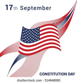 17th September America Constitution Day Poster Design template
