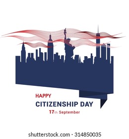 17th September American Citizenship Day Poster Design template
