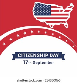 17th September American Citizenship Day Poster Design template
