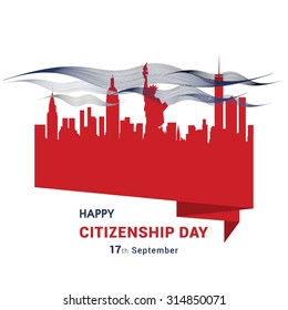 17th September American Citizenship Day Poster Design Template