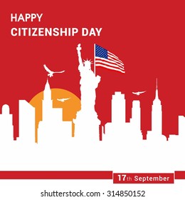 17th September American Citizenship Day Poster Design Template