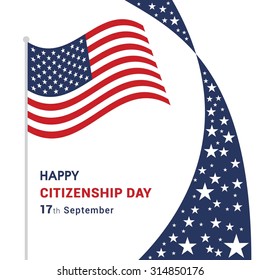 17th September American Citizenship Day Poster Design template