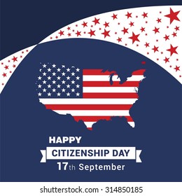 17th September American Citizenship Day Poster Design template