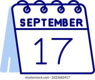 17. September Line Vektor Icon Design