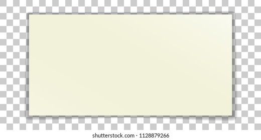 18 9  format blank paper. Vector illustration isolated on transparent background. Frame realistic high quality wallpaper business object Vector stock.