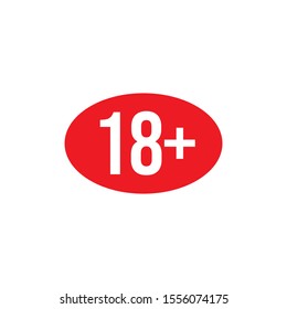 18+ age plus icon vector illustration