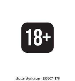 18+ age plus icon vector illustration