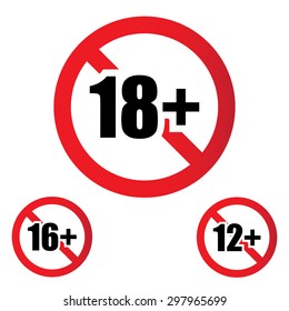 18+ age restriction sign