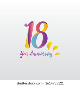 18 anniversary vector concept template design