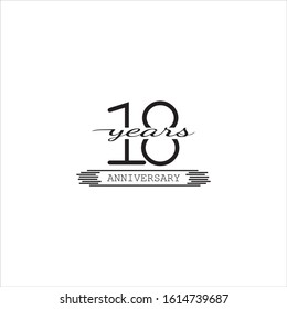 18 anniversary vector concept template design