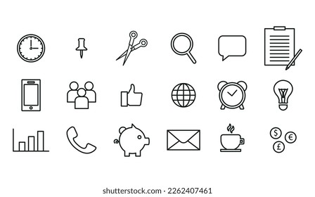 18 business icons in vector