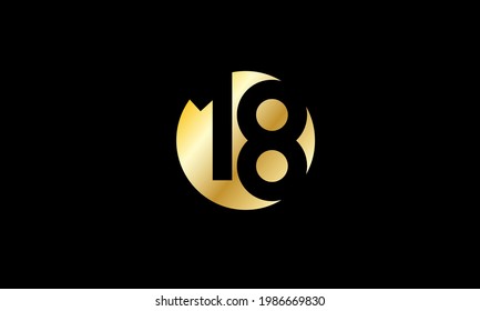 18 Círculo Oro Número de espacio negativo
