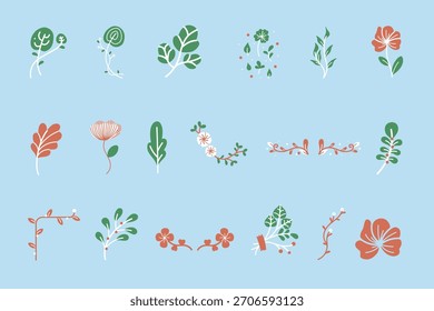 18 Ilustración vectorial de flores lindas
