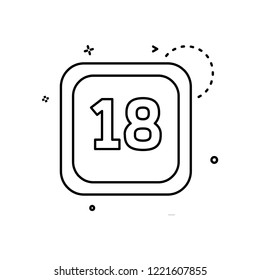 18 Date Calender icon design vector