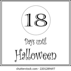 18 days until Halloween logo