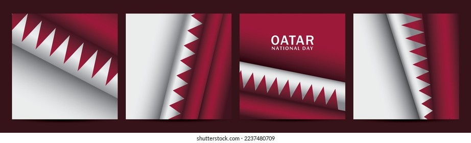 18 December Qatar National Day background.Qatar National Day poster or banner.