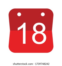 18 Event date icon, Calendar date icon
