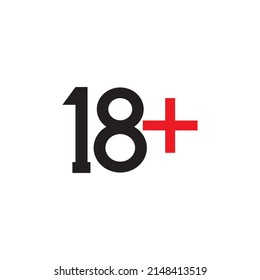 18+ icon template vector design
