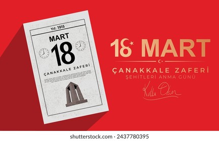 18 March Happy Canakkale Victory Day - Martyrs Memorial Day