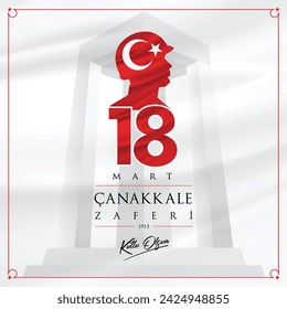 18 Mart 1915 Çanakkale Zaferi Kutlu Olsun. (Canakkale Türkiye) Translation: Happy 18 March Canakkale Victory day. (Canakkale Turkey)