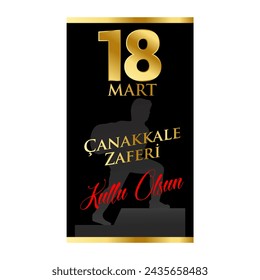 18 Mart 1915 Çanakkale Zaferi Kutlu Olsun. (Canakkale Türkiye) Translation: Happy 18 March Canakkale Victory day. (Canakkale Turkey)
