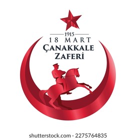 18 Mart Canakkale Deniz Zaferi ve Sehitleri Anma Günü. Translation: 18 March Canakkale Victory Day and martyrs Memorial Day.