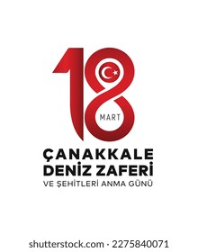 18 Mart Çanakkale Zaferi Kutlu Olsun. Translation: Happy 18 March Canakkale Victory day.