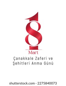 18 Mart Çanakkale Zaferi Kutlu Olsun. Translation: Happy 18 March Canakkale Victory day.