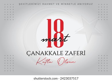 
18 mart Çanakkale Zaferi kutlu olsun. (Çanakkale, Türkiye) Übersetzung: 18. März Çanakkale Victory (Canakkale, Türkei) 