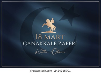 18 mart Çanakkale Zaferi kutlu olsun. (Çanakkale, Türkiye) Übersetzung: Happy 18 March Çanakkale Victory (Canakkale, Türkei) 